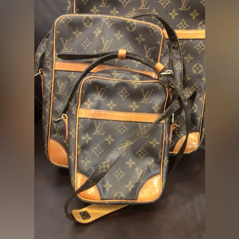 LOUIS VUITTON LV Danube Monogram Crossbody Messenger Bag PM / MM / GM Authentic